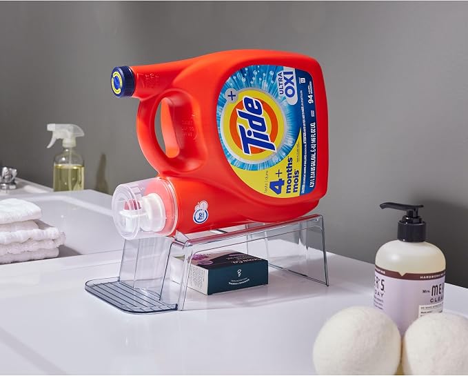 InterDesign iDesign Laundry Detergent Holder,Liquid Detergent Stand for Laundry Room Organization,Clear,(Pack of 6) - Image 2