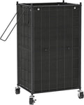 WOWLIVE Rolling Laundry Basket, Metal Wire Frame Laundry Hamper with Wheels by WOWLIVE