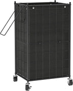 WOWLIVE Rolling Laundry Basket, Metal Wire Frame Laundry Hamper with Wheels by WOWLIVE