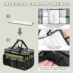 Extra Large Cleaning Caddy Bag with Built-In Support Board, Cleaning Tote Organizer with Removable Divider, Supply Carryall with Adjustable Shoulder Strap and Waist Belt for Cleaners & Housekeeper - Image 5