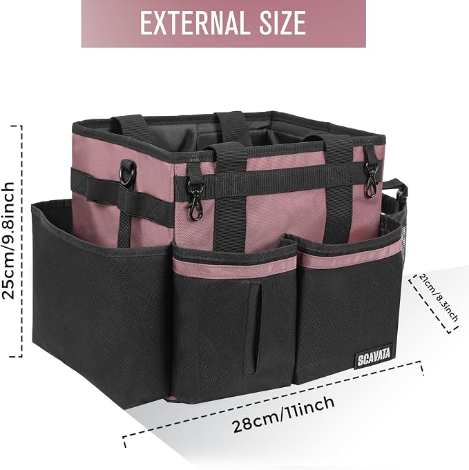 SCAVATA Compact Wearable Cleaning Caddy with Handle & Shoulder Straps - Image 5