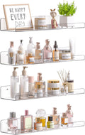 upsimples 4 Pcs 15" Acrylic Shelves for Wall Storage and Organizer, Clear by upsimples