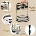 360 Rotating Makeup Vanity Organizer,Black 2-Tier Perfume Organizer - Image 8