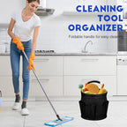 Cleaning Caddy for Cleaning Supplies,17L Cleaning Supply Caddy with Handle Foldable Cleaning Supplies Organizer Bucket Cleaning Products Organizers for Home, Garden (Black) - Image 4
