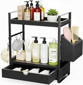Kottwca 2-Tier Bathroom Counter Organizer with Drawer, Wooden Vanity Shelf by Kottwca