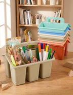 6 Pack Classroom Caddy Organizer with Handle, Table Caddy Classroom - Image 3