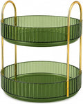 360° Rotating Organizer, Lazy Susan Bathroom Counter Organizer for Perfume, Skincare, Makeup & Cosmetic Storage, Vanity Countertop Organizer, Green, 2-Tier by Unknown