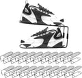 CiBiZi Shoe Slots Organizer 20Pack Metal Shoe Stackers for a Pair of Shoes Double Layer Shoe Holder Shoe Storage Closet Organizers Shoe Space Saver Organizador de Zapatos Black by CiBiZiUS