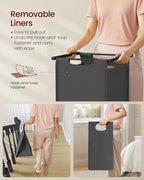 VASAGLE Laundry Hamper with Shelf, 2 Pull-Out Bags, 2 x 12.1 Gallons (46 L) - Image 7