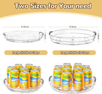 INCOSTAR Lazy Susan 2 Pack, 10.6 Inch Clear Turntable for Kitchen Cabinet - Image 2
