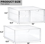 Prsildan Acrylic Drawer Makeup Organizer with 4 Drawers - Image 3