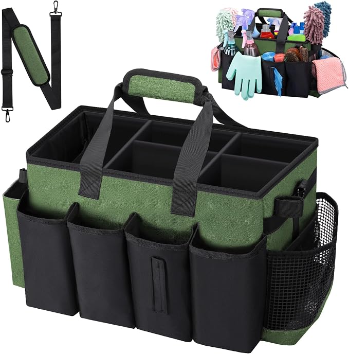 Wearable Large Cleaning Caddy Bag for Housekeepers (Green) by wigojoy