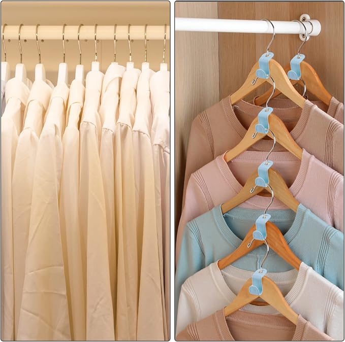100PCS Clothes Hanger Connector Hooks,Hangers Organizer Smart Closet Space Saver Pack for Closet Space Savers and Organizer Closets(Colorful) - Image 7