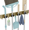 reliahom Broom Holder Wall Mount Mop Hanger Tools organizer 4Racks 5Hooks by reliahom