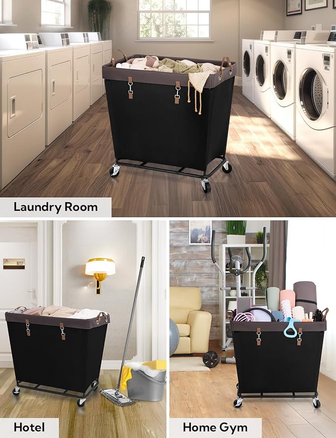 StorageWorks 320L Laundry Basket with Wheels, Rolling Hampers for Clothing - Image 7