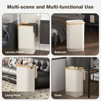 Bathola Laundry Hamper with Lid, Laundry Basket with Removable Bag, Beige - Image 7