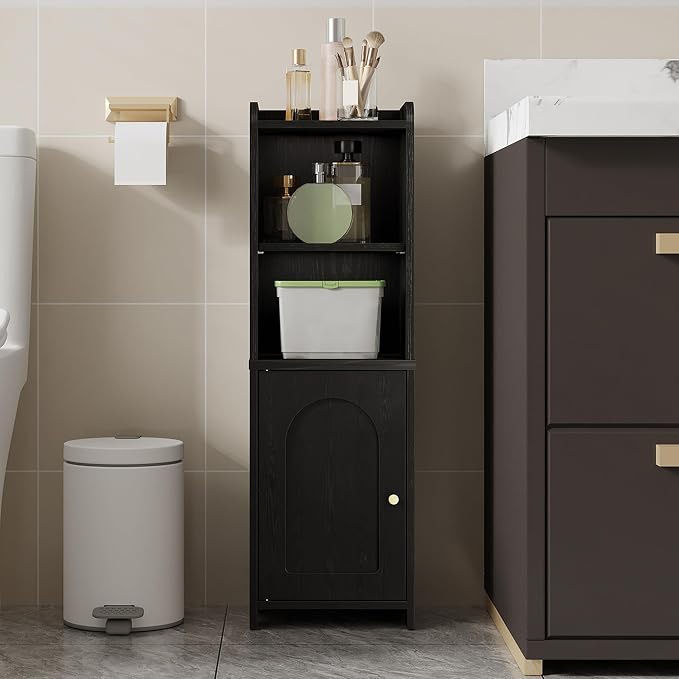 Hzuaneri Bathroom Storage Cabinet, Narrow Toilet Paper Cabinets with Doors by Hzuaneri