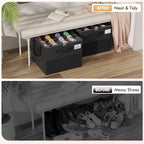 Large Reinforced 2 Pack Shoe Organizer for Closet with Adjustable Dividers | Customizable Compartments for Sneakers, Boots, Heels, Sandals, Clothes, Towels and Toys, Versatile Cube Storage Organizer - Image 4