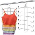 1 Pack Closet-Organizers-and-Storage,6 Tier Tank-Top-Hangers-Space-Saving,Closet-Organizer,Non-Slip Hanging Sport Bras Holder,Dorm-Room-Essentials-for-College-Students-Girls Camisoles Swimsuits Dress by CLODSPAC