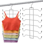 1 Pack Closet-Organizers-and-Storage,6 Tier Tank-Top-Hangers-Space-Saving,Closet-Organizer,Non-Slip Hanging Sport Bras Holder,Dorm-Room-Essentials-for-College-Students-Girls Camisoles Swimsuits Dress by CLODSPAC