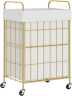 90L Laundry Hamper with Wheels, Laundry Basket with Handle and Liner Bag by Heeytilly