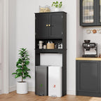 RRX Over The Toilet Storage Cabinet, Bathroom Above Organizer (Black) - Image 6