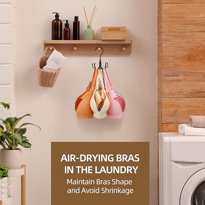 ZEDODIER Tank Top Hanger, Rotating Bra Organizer for Closet, Holds 24 Bras - Image 7