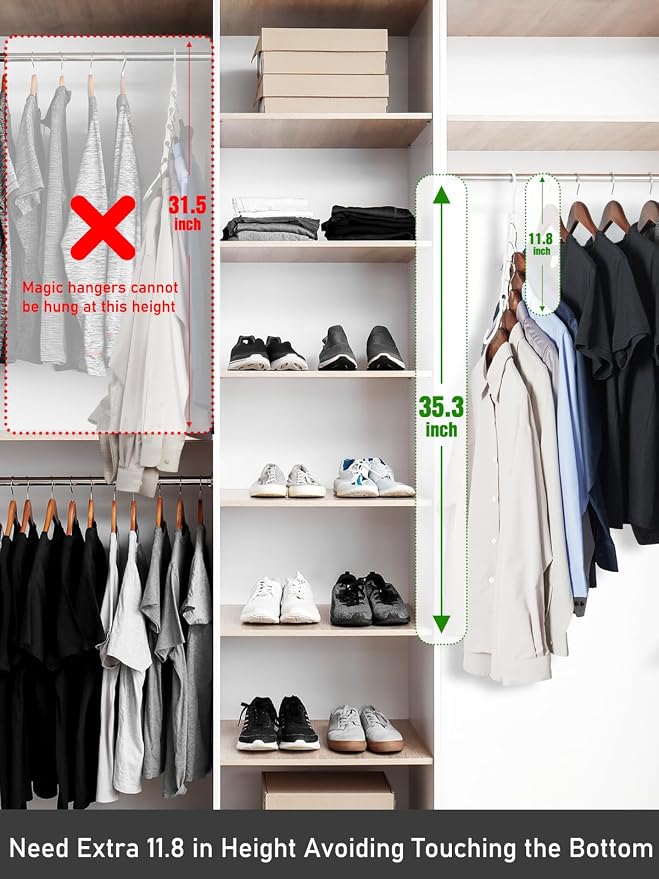 HOUSE DAY Space Saving Hangers 8 Pack, Closet Organizers and Storage | Space Saving - Image 7