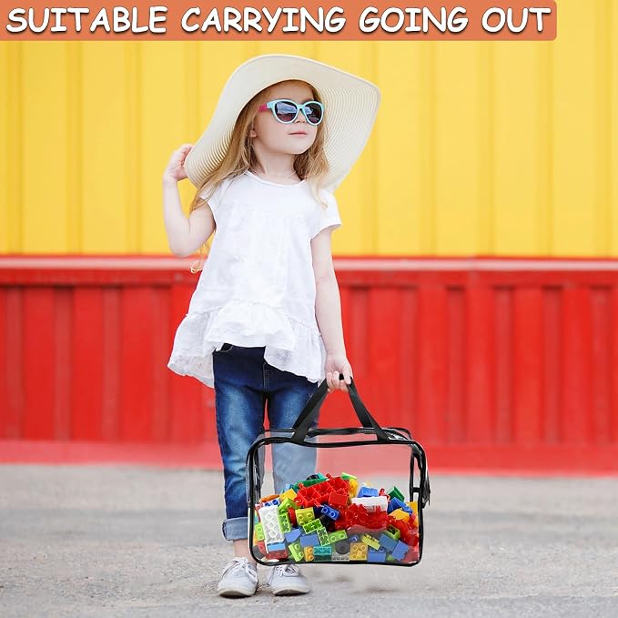 6 Large Toy Storage Bags with Labels Reusable Clear Toy Organizer 3L & 3XL - Image 7