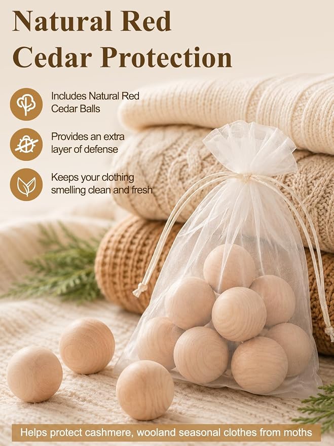 50L Cashmere Sweater Clothes Storage Bag with Steel Frame / Cedar Balls - Image 3