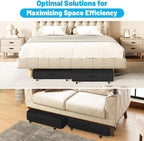 Large Sturdy Under Bed Storage with Wheels, 2 Pack 50L Rolling Underbed Storage Bins, Under Bed Containers Drawer with Metal Bottom Support, Bedroom Organizer with Lids for Clothes, Shoes, Blankets - Image 8