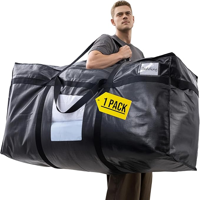 TAILI 1 Pack 69 Gallon Extra Large Storage Bags with Visible Window,Black by TAILI