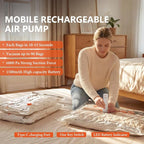 18 Pcs Vacuum Bags for Travel with Rechargeable Air Pump,Space Saver Bags - Image 4