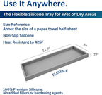 Spacewiser Silicone Countertop & Vanity Bathroom Tray – 2 PC 11.7" - Image 3