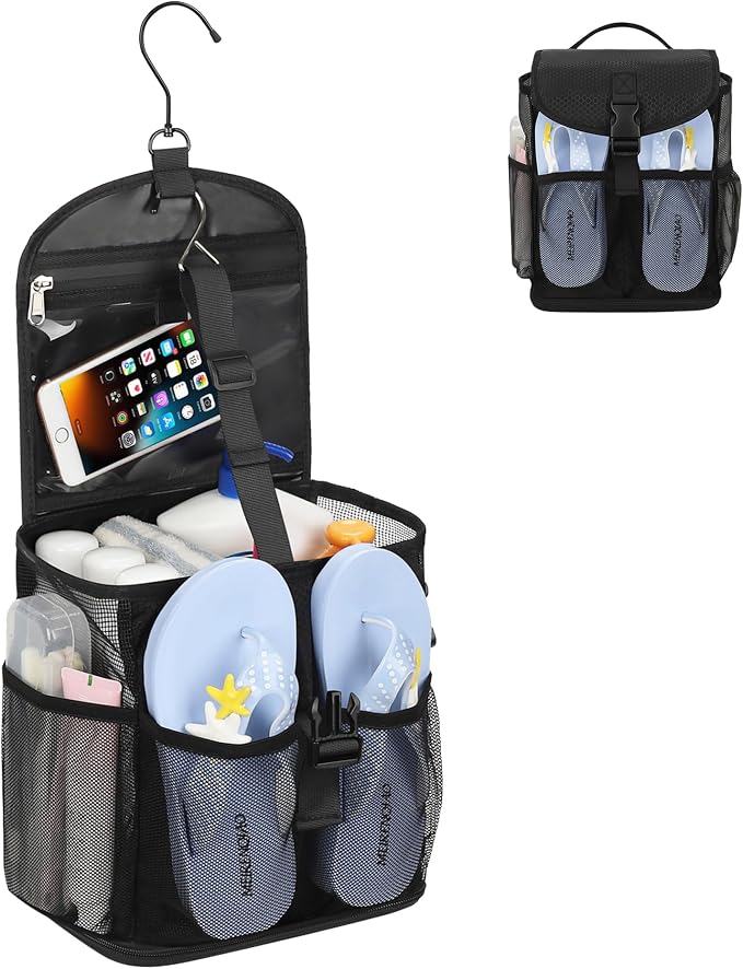 Mesh Shower Caddy Portable Shower Bag for College Dorm Room Essentials by Ethereal