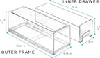 Sorbus Clear Stackable Storage Drawers with Handles (Small + Wide, 4 Pack) - Image 3