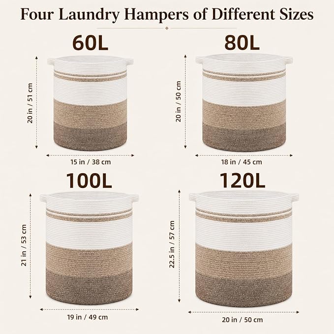 OIAHOMY 60L Laundry Basket Laundry Hamper Nursery Hamper Gradient Yellow - Image 2