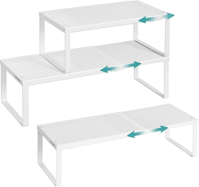 SONGMICS Spice Rack, Expandable Kitchen Countertop Shelf, Steel by Unknown
