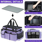 Cleaning Caddy,Cleaning Bag for Housekeepers,Cleaning Supplies Organizer with Handle,Purple - Image 2