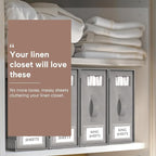 Criusia Bed Sheet Organizers and Storage, 4 Pack Foldable Linen Closet Organizers – Bedding Holder for Sheet Set (King/Queen Sizes), Duvet Covers, Blankets (Grey) - Image 3