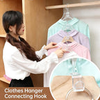 Clear Hanger Connector Hooks - Space Saving Cascading Clips for Closet Organization (100PCS) - Image 5