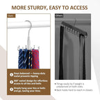ZEDODIER Tie Hanger for Closet, Rotating Tie Organizer, Holds 8 Ties - Image 4