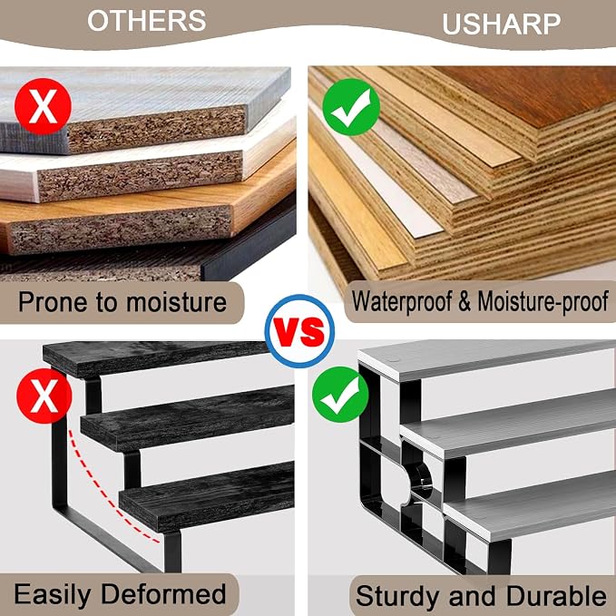 4Tier Wood Perfume Organizer, Cologne Makeup Stand - Image 6
