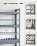 SONGMICS 3-Tier Bamboo Over The Toilet Storage, Adjustable Shelf, 66.9''H - Image 4