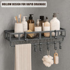 Shower Caddy Hanging 1 Pack, Rustproof Adhesive Corner Shower Shelves - Image 6
