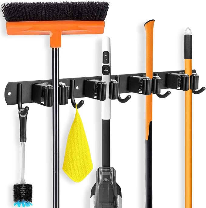IMILLET Broom Holder Wall Mount,Heavy Duty Garage Organization Broom Hanger by IMILLET
