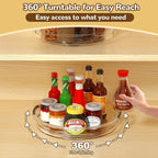INCOSTAR Lazy Susan 2 Pack, 10.6 Inch Clear Turntable for Kitchen Cabinet - Image 3