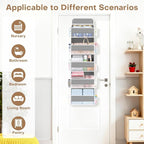 Over the Door Organizer, 5 Large Pocket Hanging Storage with 40lb Capacity - Image 3