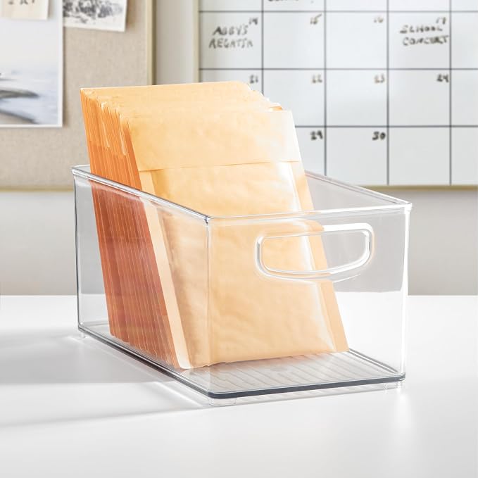 iDesign Stackable Clear Plastic Bin, 4-Pack - Image 8