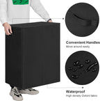 WOWLIVE 154L Double Laundry Hamper 2 Section with Lid and Removable Bags - Image 6